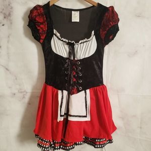 Black Red Women's Wonderland Halloween Costume